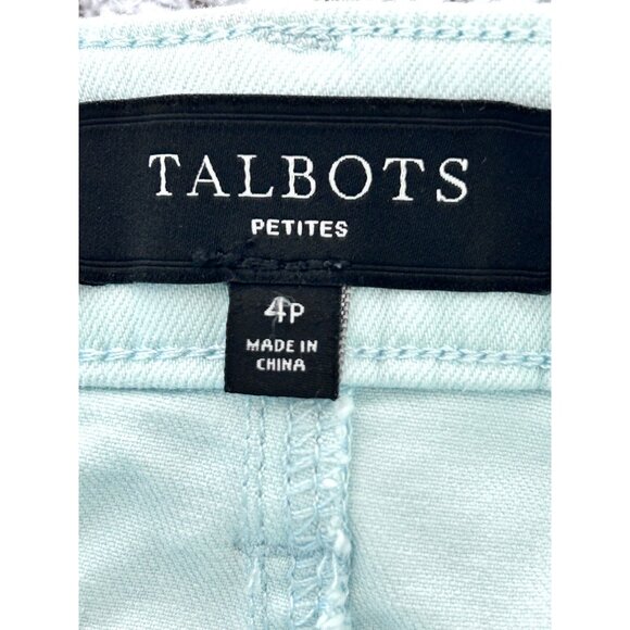 Talbots Petites 4P Light Blue Button-Front Denim Skirt - Picture 3 of 7